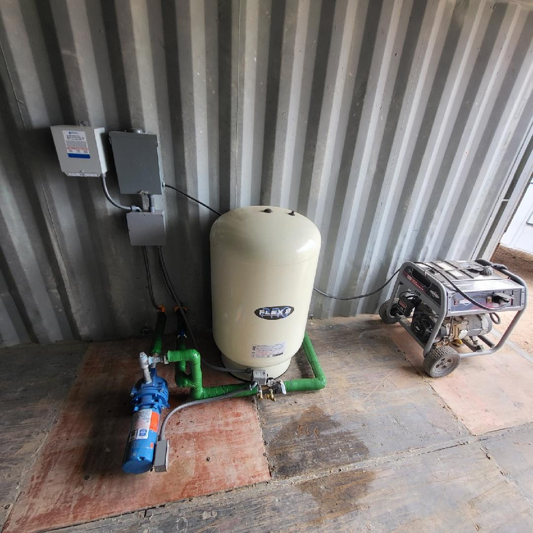 water tank installation